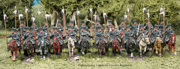 Prussian Landwehr Cavalry: Advancing.